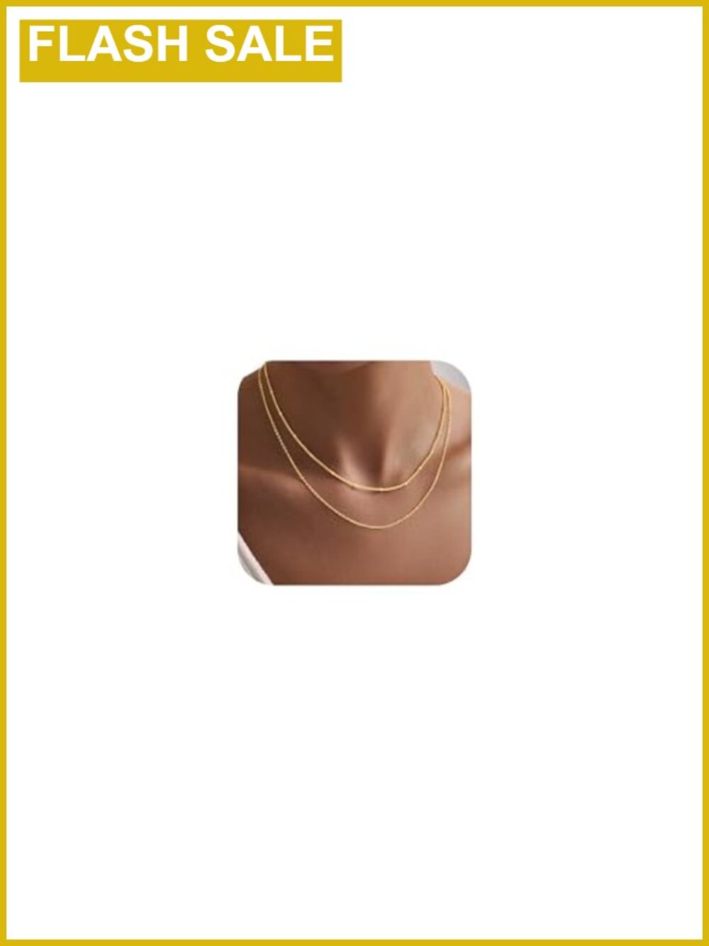 Gold Plated Layered Link Chain Necklace Set Women Dainty
